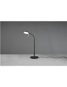 Monza lampada da studio led con 2 snodi flessibili nero e cromo con regolazione intensita' e temperatura di colore h.160cm
