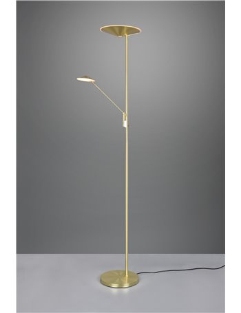Monza lampada da studio led con 2 snodi flessibili nero e cromo con regolazione intensita' e temperatura di colore h.160cm  
