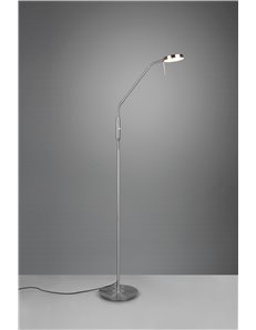 Monza piantana led con 2 snodi flessibili acciaio e cromo con regolazione intensita' e temperatura di colore h.160cm  