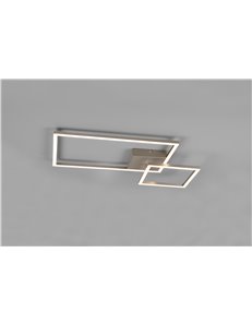 Padella plafoniera led acciaio con snodo ed intensita' regolabile con interruttore l. 63cm
