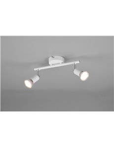 Paris senza lampadina barra 2 luci bianco attacco gu10 l. 25cm