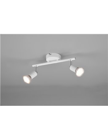 Paris senza lampadina barra 2 luci bianco attacco gu10 l. 25cm