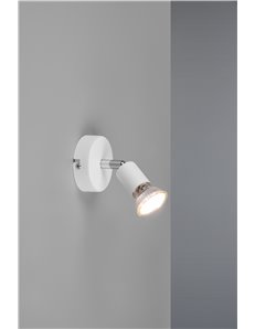 Paris senza lampadina spot 1 luce bianco attacco gu10 d. 8cm
