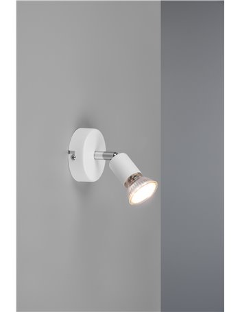 Paris senza lampadina spot 1 luce bianco attacco gu10 d. 8cm