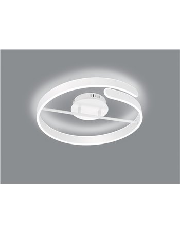 Parma plafoniera led bianca con dimmerazione ad interruttore d.50cm