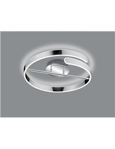 Parma plafoniera led cromo con dimmerazione ad interruttore d.50cm