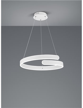 Parma sospensione led bianca con dimmerazione ad interruttore d.50cm