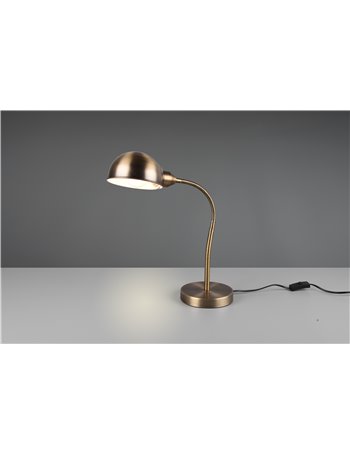 Perry lampada da tavolo flessibile ottone invecchiato h. 46cm
