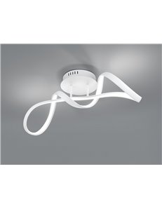 Perugia plafoniera led cromo con dimmerazione ad interruttore l.60cm