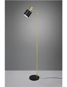 Adam piantana metallo ottone satinato e nero h. 150cm