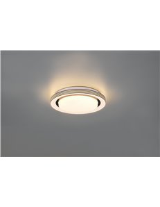 Atria plafoniera led bordo nero con telecomando multifunzione con diffusore effetto cielo stellato d.27cm