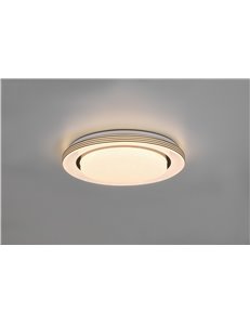 Atria plafoniera led bordo nero con telecomando multifunzione con diffusore effetto cielo stellato d.38cm