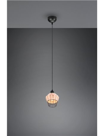 Borka sospensione in rattan colore naturale d. 18cm