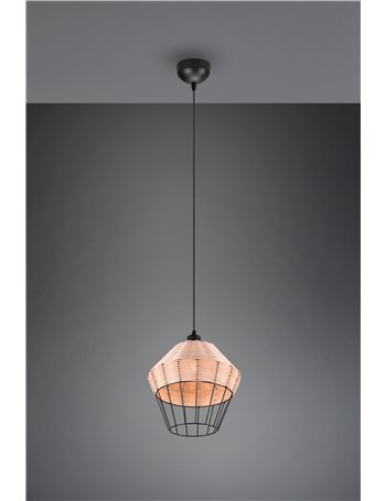 Borka sospensione in rattan colore naturale d. 30cm
