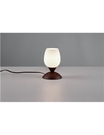 Cup ii lamp.marroneve.calice satinato h15