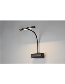 Curtis applique led nera c/flessibile cm18xh35 2