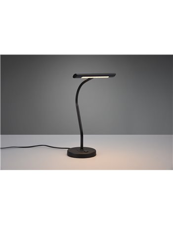 Curtis tavolo led nera c/flessibile cm18xh35