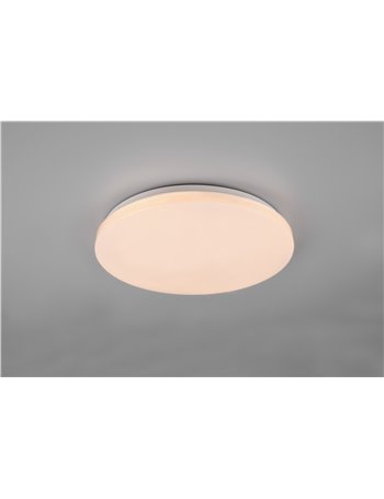 Kira plafoniera led diffusore bianco satinato rgb e telecomando multifunzione d.40cm