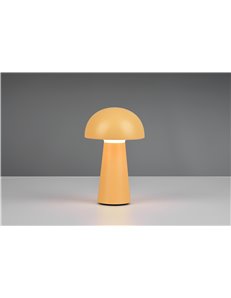Lennon lampada led da appoggio da esterno ricaricabile con usb con accensione touch 4 intensita' giallo brillante h. 21,5cm ip44 2