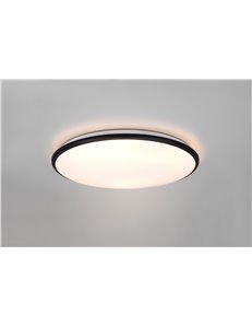 Limbus plafoniera led bordo nero con dimmerazione con interruttore d.50cm