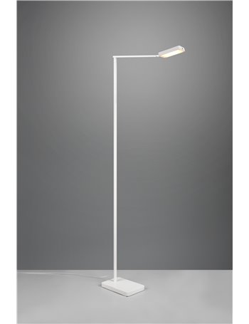 Pavia piantana led orientabile ed inclinabile con interruttore touch e regolazione temperatura di colore metallo bianco h. 131cm