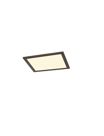 Phoenix plafoniera led quadrata dimmerabile nera diff. Bianco 30x30