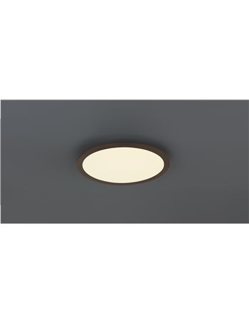 Phoenix plafoniera led tonda dimmerabile nera diff. Bianco d. 30