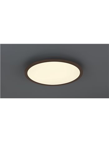 Phoenix plafoniera led tonda dimmerabile nera diff. Bianco d. 45