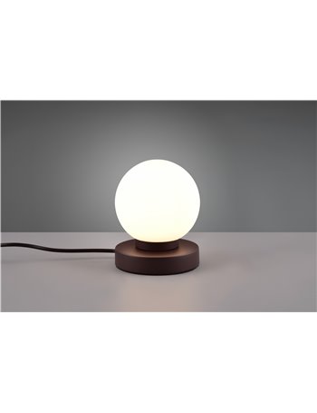Prinz ii lamp. Marrone c/sfera h 15