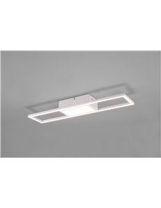 Rigido plafoniera led rettangolare bianca con telecomando multifunzione l. 60cm