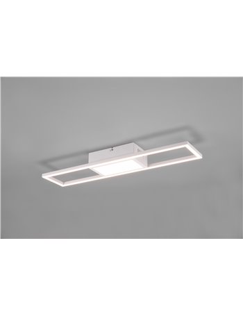 Rigido plafoniera led rettangolare bianca con telecomando multifunzione l. 60cm