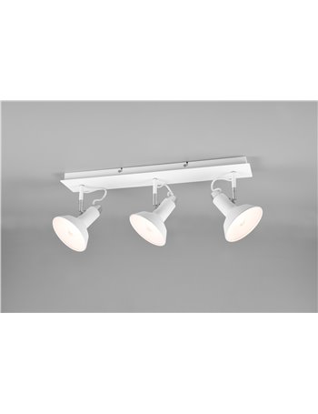 Roxie barra 2 spos orientabili metallo bianco e cromato l. 57cm