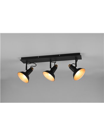 Roxie barra 2 spos orientabili metallo nero e oro l. 57cm