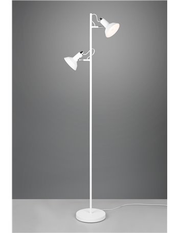 Roxie piantana 2 diffusori orientabili metallo bianco e cromato h. 155cm