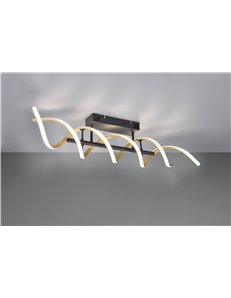 Sequence sospensione led spirale metallo ottone e nero con regolazione intensita' e temperatura di colore della luce con interru