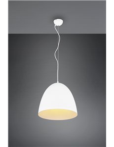 Tilda sospensione metallo cupola bianca d.40cm