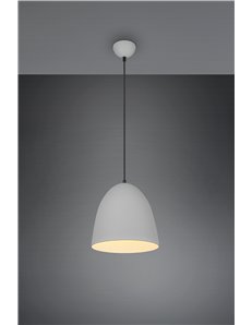 Tilda sospensione metallo cupola grigia d.25cm