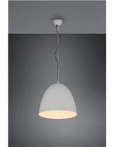 Tilda sospensione metallo cupola grigia d.40cm
