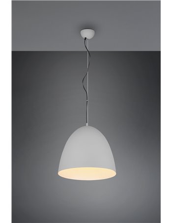 Tilda sospensione metallo cupola grigia d.40cm