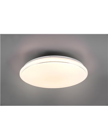 Tilion plafoniera led rotonda bordo cromato con cambio scenari con telecomando multifunzione d. 50cm