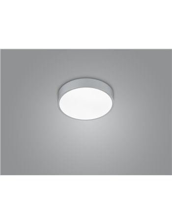 Waco plafoniera led dimmerabile metallo alluminio con interruttore per variazione temperatura di colore led d. 30cm