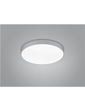 Waco plafoniera led dimmerabile metallo alluminio con interruttore per variazione temperatura di colore led d. 50cm