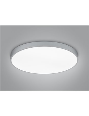 Waco plafoniera led dimmerabile metallo alluminio con interruttore per variazione temperatura di colore led d. 75cm