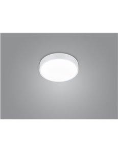 Waco plafoniera led dimmerabile metallo bianco con interruttore per variazione temperatura di colore led d. 30cm