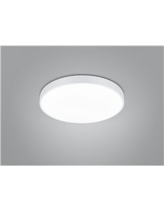 Waco plafoniera led dimmerabile metallo bianco con interruttore per variazione temperatura di colore led d. 50cm