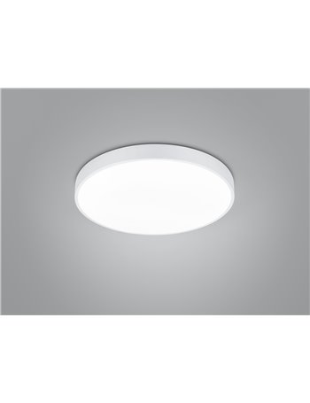 Waco plafoniera led dimmerabile metallo bianco con interruttore per variazione temperatura di colore led d. 50cm