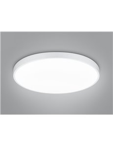 Waco plafoniera led dimmerabile metallo bianco con interruttore per variazione temperatura di colore led d. 75cm