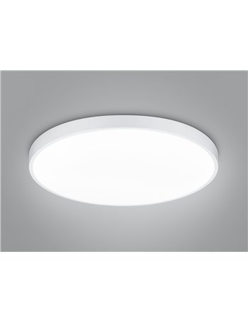Waco plafoniera led dimmerabile metallo bianco con interruttore per variazione temperatura di colore led d. 75cm