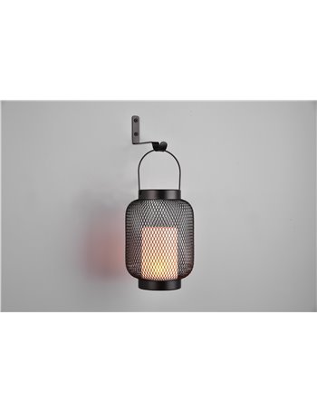 Sonora lampada da appoggio anche da parete con supporto da esterno solare ricaricabile h.28cm ip44