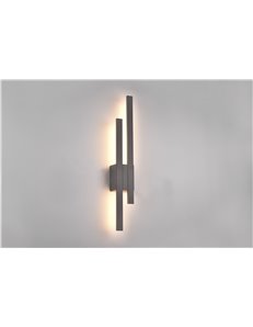 Tawa applique da esterno fusione alluminio antracite a led luce indiretta h. 61,5cm ip54